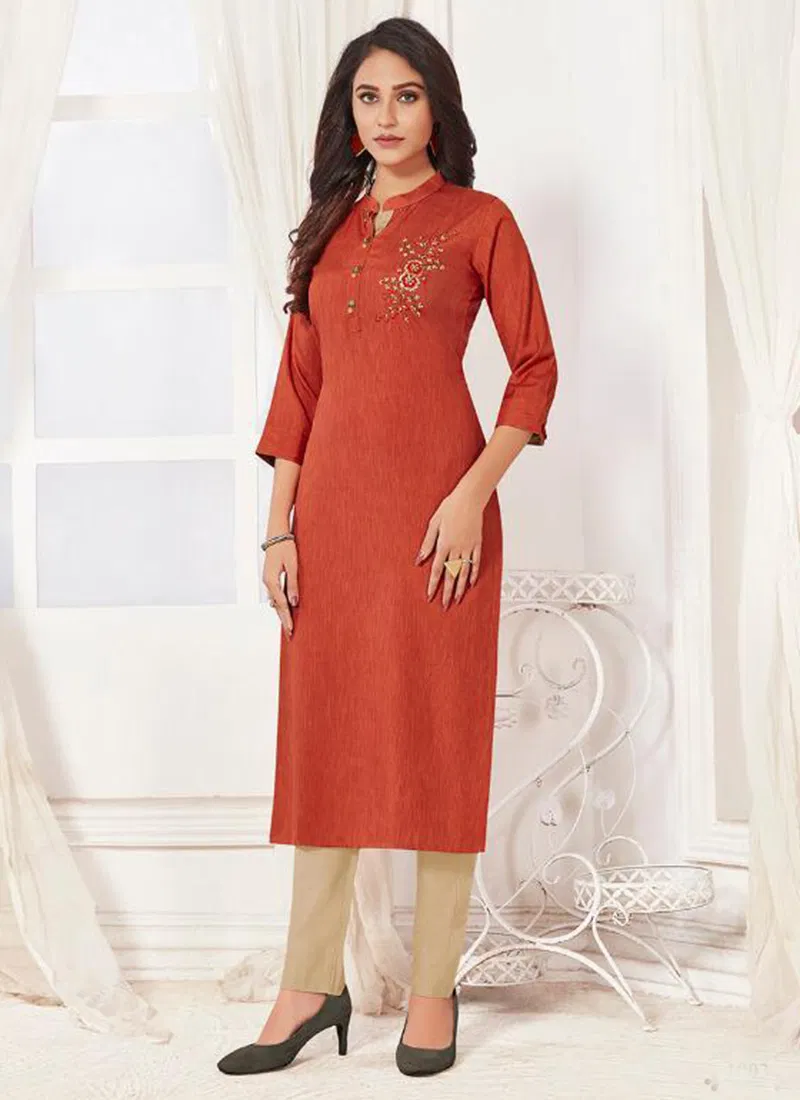 Femista Linen Latest Office Wear Kurti Collection 1001-1008